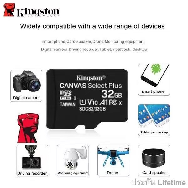 ภาพสินค้าKingston Micro sd card Memory Card 2GB/4GB/8GB/16GB/32GB/64GB/128GB จากร้าน wol_home บน Shopee ภาพที่ 6