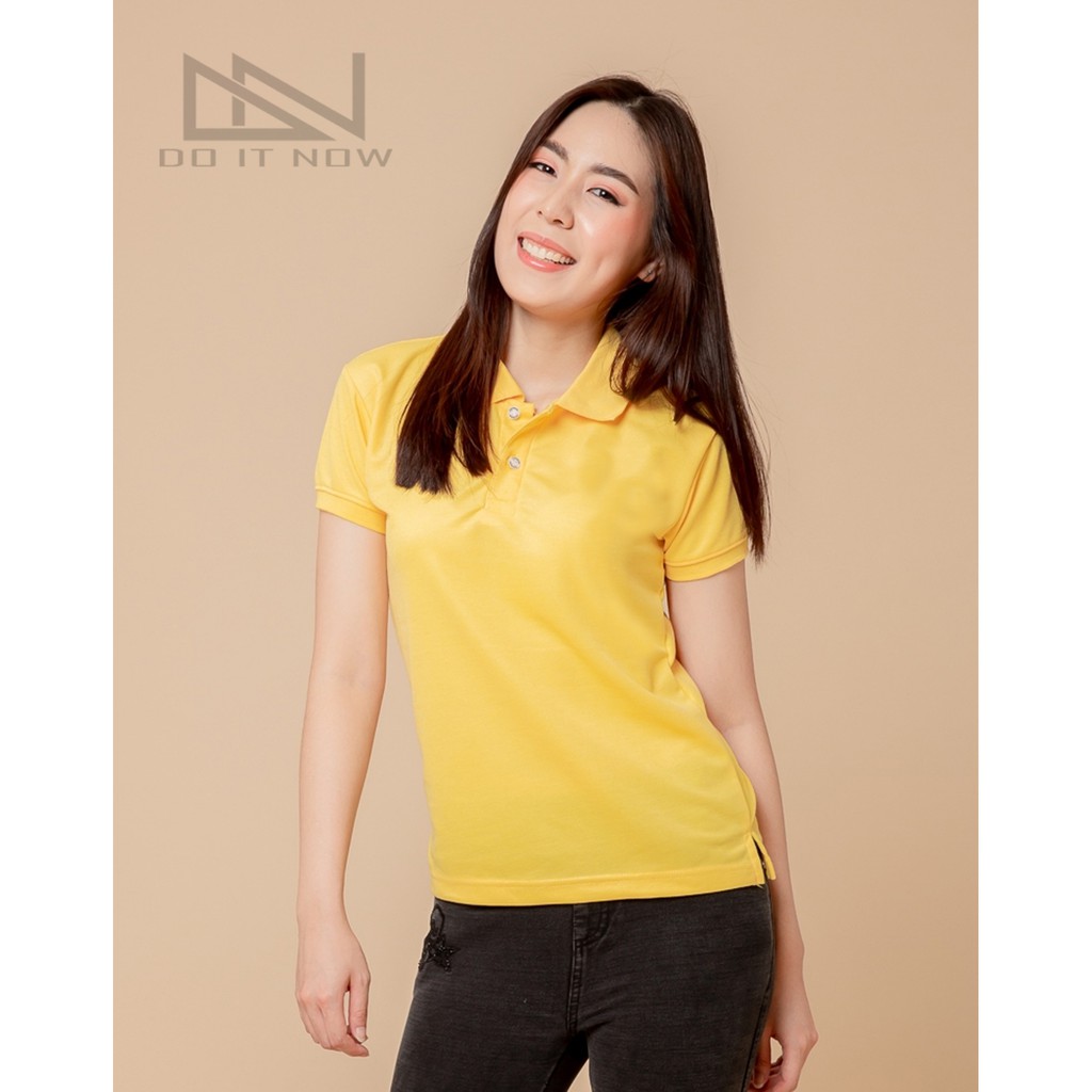 เสื้อโปโลแขนจั๊ม-สีเหลือง-หญิง-by-doitnow-สินค้าคุณภาพ-จากแห่งผลิตโดยตรง