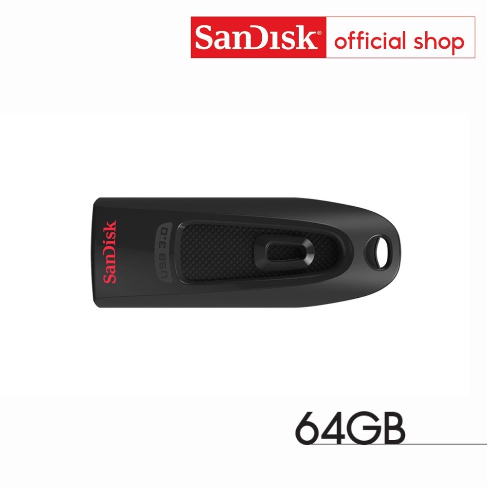 ราคาและรีวิวSanDisk Ultra USB 3.0 64GB, USB3.0,อ่าน 100MB/s (SDCZ48_064G_U46, Black)