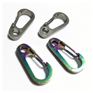 สินค้า CNEDC Tactical Carabiner Outdoor Camping Hiking Tool Titanium TC4 Spring Alloy Snap Clip Hook Keychain Quickdraw Buckle