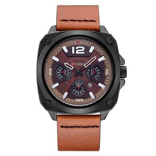 CURREN Mens Watch Casual Sports Wristwatch Genuine Leather Strap Male Clock Waterproof Date Quartz Hodinky Masculino