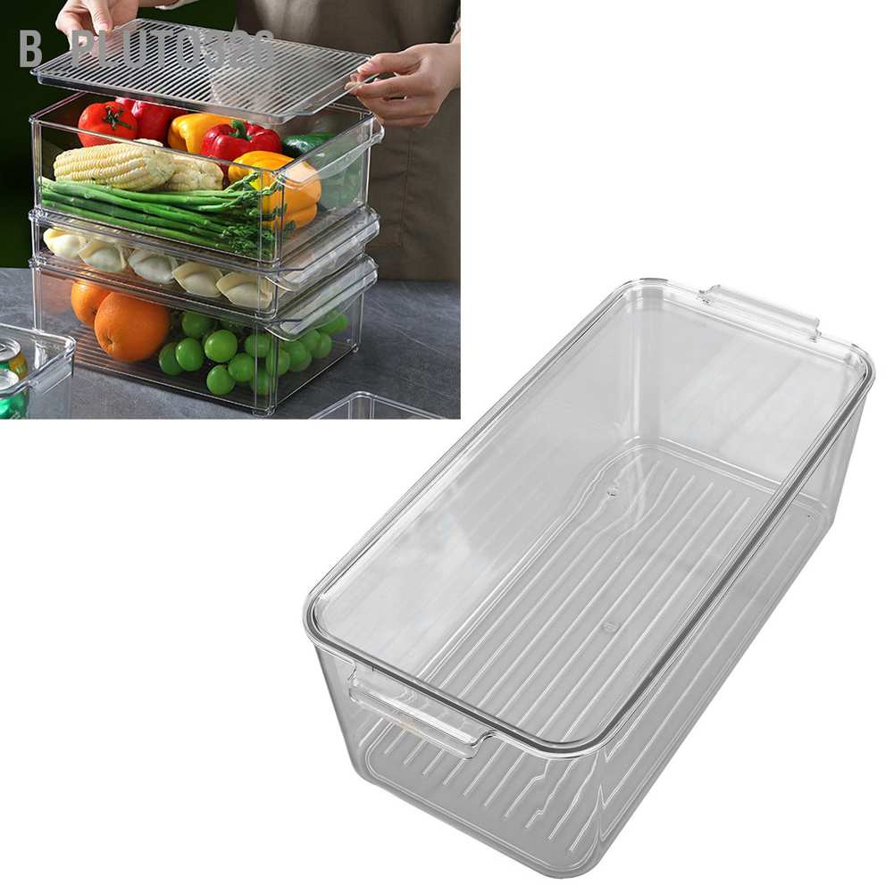 b-pluto326-plastic-storage-box-stackable-refrigerator-kitchen-clear-fruit-vegetable-preservation