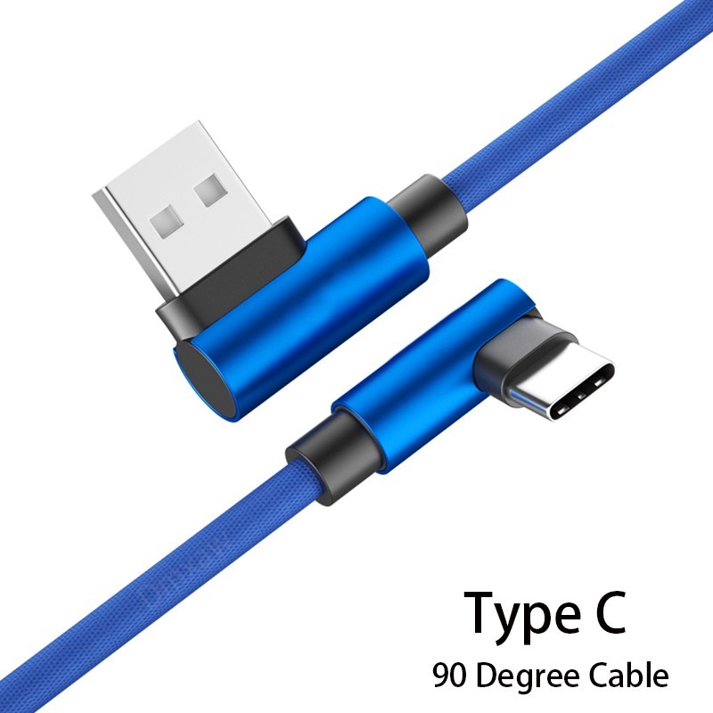 USB Type C 90 Degree Fast Charging cable L Typec 3.1 data Charger Samsung HuaWei Nokia Shopee