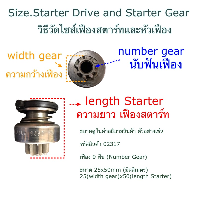 เฟืองสตาร์ท-ฮิตาชิ-อีซุซุ115แรงขวา-9t-35x100-starter-drive