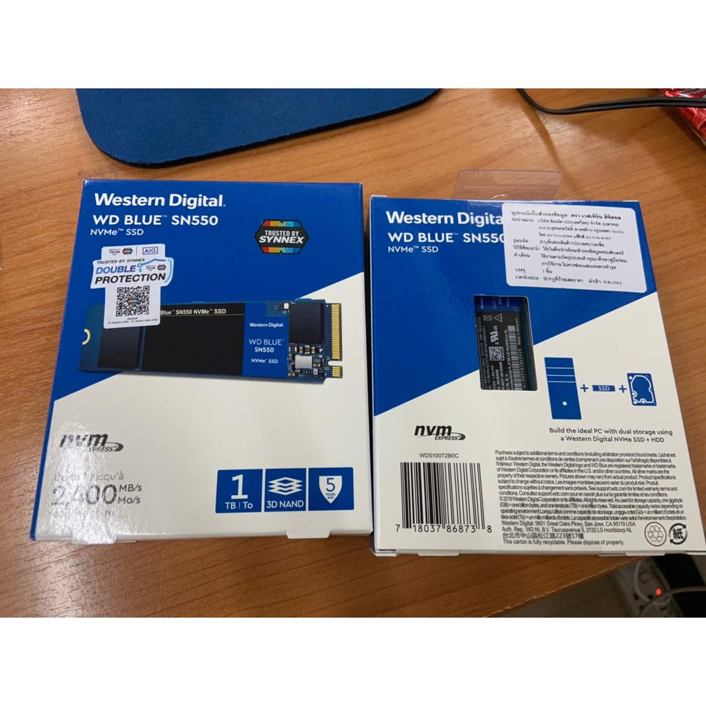 WD BLUE SN550 1TB SSD NVMe M.2 2280 (ประกันSynnex5Y) อุปกรณ์จัดเก็บ ...