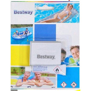 Bestway ชุดอุปกรณ์แปะรอยรั่ว สระน้ำ ห่วงยางเป่าลม แพยาง (ชุดกาว Bestway)