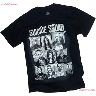 เสื้อยืดโอเวอร์ไซส์แฟชั่นที่กำหนดเอง Mug Shot Montage - Suicide Squad Adult T-Shirt เดอะ ซุยไซด์ สควอด เสื้อยืดพิมพ์ลาย