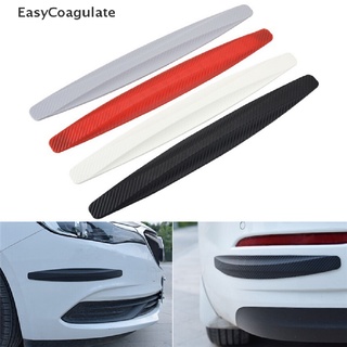 Eas 1 pair Car Bumper Carbon Fibre Protector Corner Guard Scratch Rubber Sticker Ate