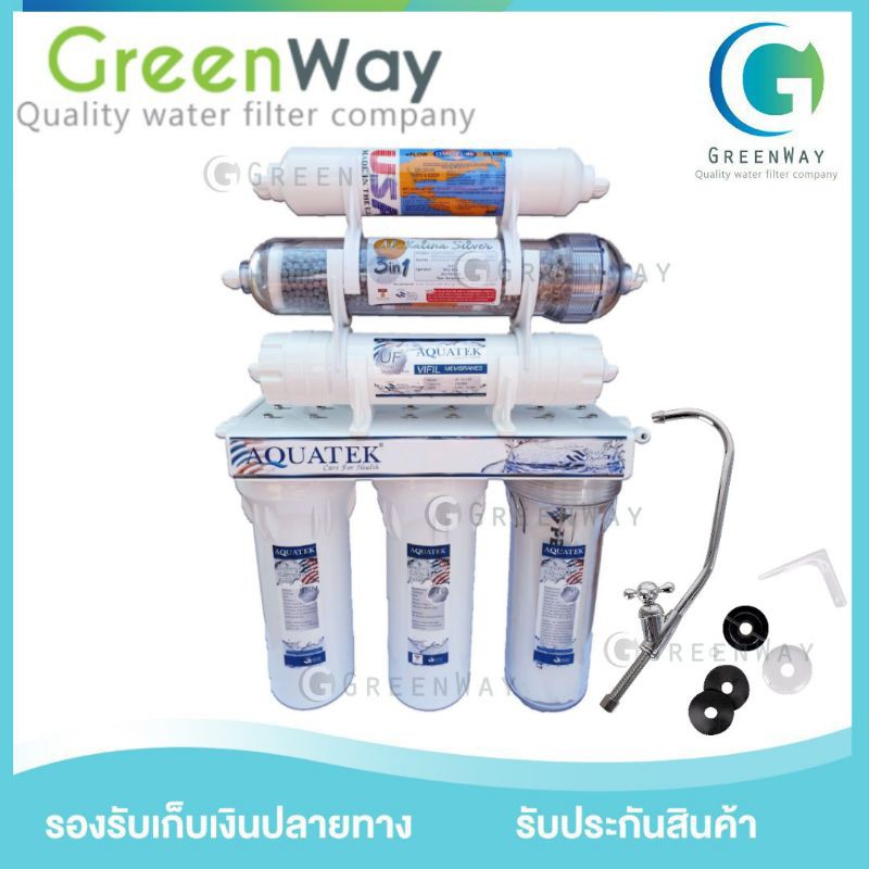 ราคาและรีวิวเครื่องกรองน้ำ AQUATEK ALKALINE UF 6 ขั้นตอน