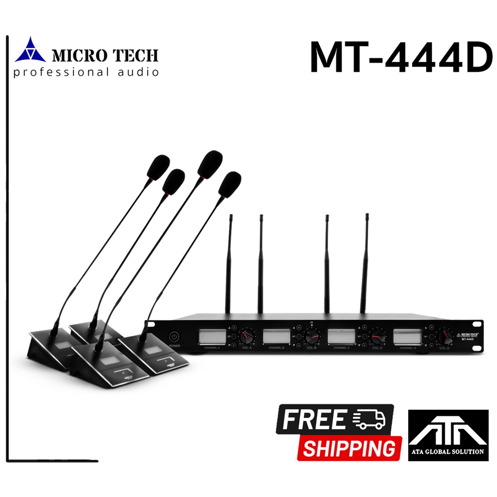 MICROTECH MT-444D ไมค์ประชุมไร้สาย ไมค์โครโฟน สำหรับห้องประชุม ไมค์ลอย ...