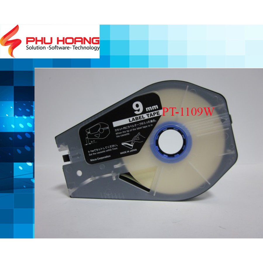 ป้ายพิมพ์ Canon PT-1109W ขนาด: 9mm*100m สีขาว ใช้กับเครื่องพิมพ์ Canon ...