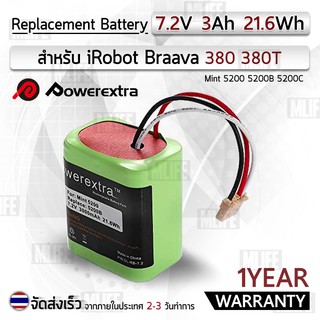 MLIFE - รับประกัน 1 ปี – แบตเตอรี่ iRobot Braava 380 380T 390 309T Mint 5200 5200B 5200C 4409709 GPRHC202N026 Battery