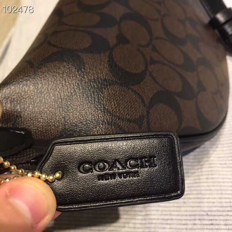 outlet-ส่วนลด-coach-48740-รูปแบบคลาสสิกความจุขนาดใหญ่หนังเต็มกระเป๋าผู้หญิงเอวอเนกประสงค์