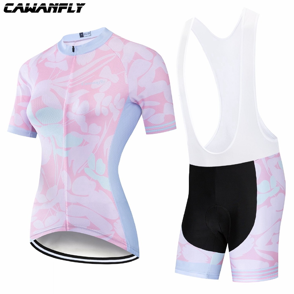 cycling-jersey-โรงงานโดยตรง-cawanfly-chic-ชุดเสื้อผ้าระบายอากาศแบบแห้งเร็วสําหรับผู้หญิงใส่ขี่จักรยาน-mtb