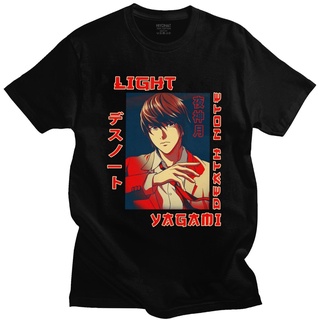 [S-5XL] เสื้อยืด พิมพ์ลายอนิเมะ Yagami Death Notesga แฟชั่นสําหรับผู้ชาย