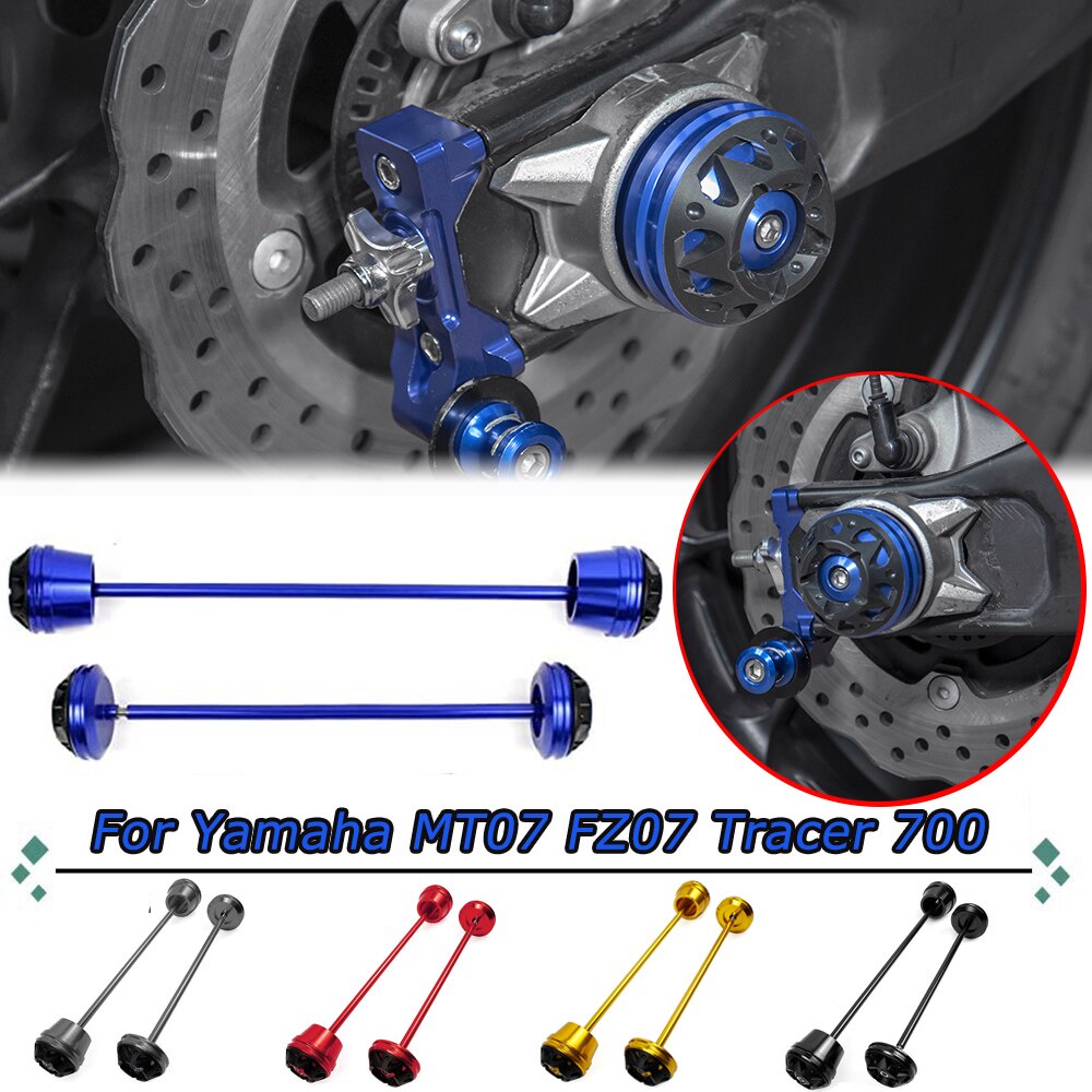 Ultrasupplier Front & Rear Motorcycle Wheel Axle Fork Slider Cap Crash ...