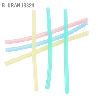 B_Uranus324 หลอดดูดน้ำซิลิโคน เหมาะสำหรับทารก หลากสี ใช้ซ้ําได้ สําหรับเด็ก 6 ชิ้น