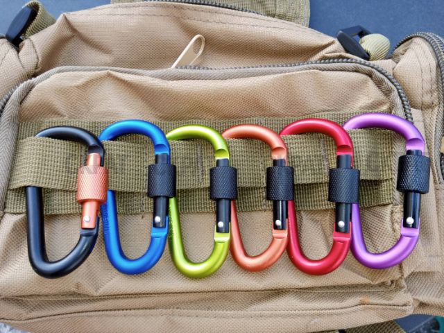 ภาพหน้าปกสินค้าพร้อมส่ง CBN02 คาราบิเนอร์ Carabiner D พวงกุญแจ ตะขอเกี่ยว จากร้าน chakkapattech บน Shopee