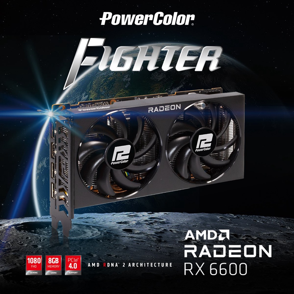 POWERCOLOR Radeon RX 6600 FIGHTER 8GB VGA | Shopee Thailand