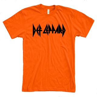 เสื้อสาวอวบ - MRL พิมพ์ Def Leppard โลโก้เสื้อยืด Unisex Gildan วงเสื้อเกมรถจักรยานยนต์