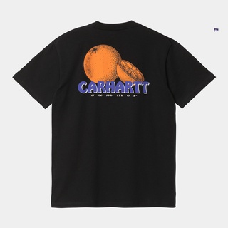 เสื้อยืดแขนสั้น พิมพ์ลาย Carhartt WIP JUICE สีส้ม แฟชั่นฤดูร้อน030184 ใหม่