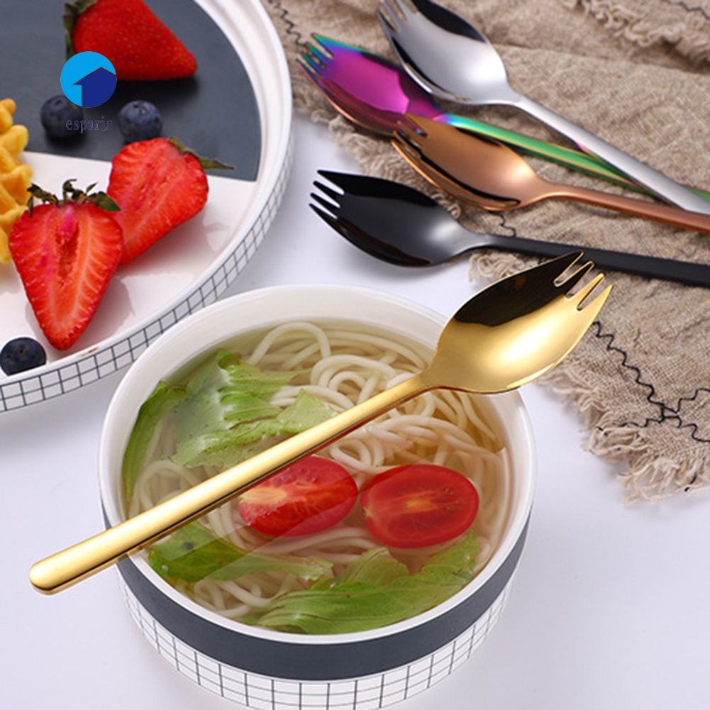 us-2-in-1-ช้อนส้อม-อเนกประสงค์-สําหรับห้องครัว-ร้านอาหาร-สลัด-ก๋วยเตี๋ยว-ผลไม้