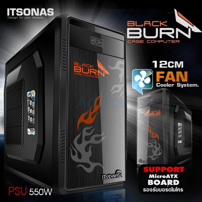 ITSONAS Computer case Blackburn (Black) | Shopee Thailand
