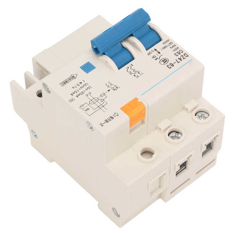 household-400v-63a-circuit-breaker-2p-leakage-protection-air-switch-din-rail-mounting-miniature-circuit-breaker