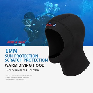 DIVE SAIL 1MM Diving Caps CR Super Elastic Snorkeling Equipment Scuba Hoodie Hood Sunscreen Winter Surfing Swim CapELEN