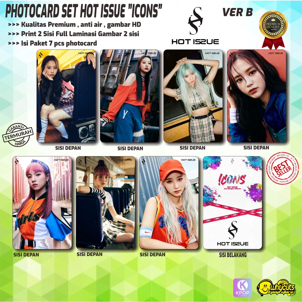 PHOCARD SET PC KPOP PREMIUM HOT ISSUE IKON (PRINT 2 ด้าน 7 ชิ้น ...