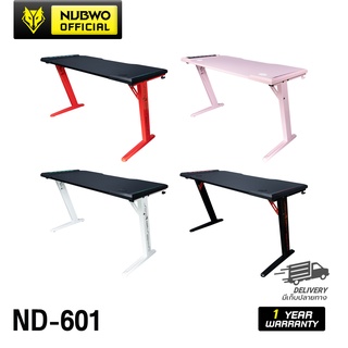 ภาพหน้าปกสินค้าNubwo ND-601 โต๊ะเกมมิ่งมีไฟ LED ขนาด 120x 60x72 cm มีที่วางแก้ว ที่คล้องหูฟัง แข็งแรง รับประกัน 1 ปี ที่เกี่ยวข้อง