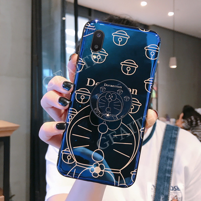 ready-เคสโทรศัพท์-samsung-galaxy-a02-m02-a12-m12-a42-new-phone-casing-cute-doraemon-softcase-with-stand-holder-case-blu-ray-shiny-cartoon-couple-imd-back-cover