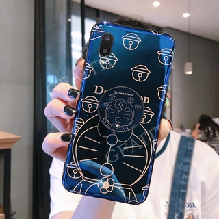 Ready เคสโทรศัพท์ Samsung Galaxy A02 M02 A12 M12 A42 New Phone Casing Cute Doraemon Softcase With Stand Holder Case Blu-ray Shiny Cartoon Couple IMD Back Cover