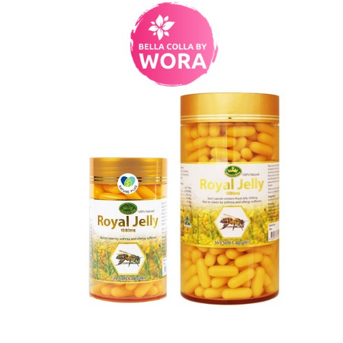 ภาพหน้าปกสินค้านมผึ้ง Nature's King Royal Jelly 1000mg. เนเจอร์ คิงส์ รอยัล เจลลี่ 100% จากร้าน bella_colla_by_wora บน Shopee