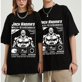 เสื้อยืดแขนสั้น คอกลม พิมพ์ลายมังงะ Baki Hanma The Grappler แฟชั่นสําหรับผู้ชายสามารถปรับแต่งได้