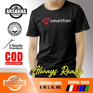 เสื้อยืด พิมพ์ลายโลโก้ บริษัท Smartfren Provider Arsakha