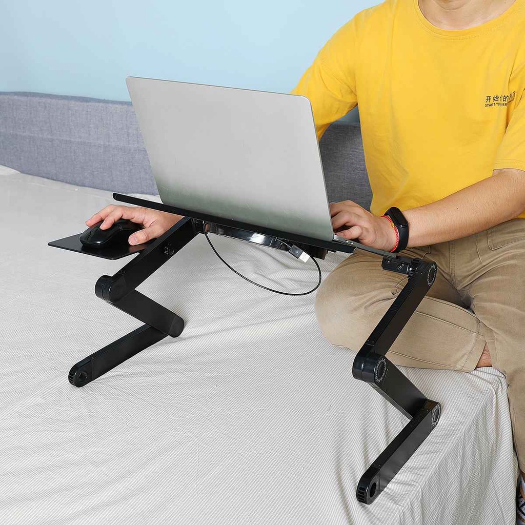 Laptop Desk Stand Portable Aluminum Ergonomic Lapdesk For TV Bed Sofa