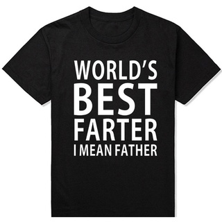 เสื้อยืดโอเวอร์ไซส์GILDAN 【ขายดี】เสื้อยืดแขนสั้น ผ้าฝ้าย 100% พิมพ์ลาย Worlds Best Farter I Mean Father แฟชั่นฤดูร้อน สํ