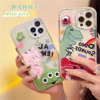 เคสไอโฟน ไอโฟน 13 เคสนิ่ม พร้อมส่งจากไทย 11 12 13 X MAX XR  7+ 8PLUS ตุ๊กตาหมุนตัวเขียว TPU-C229 ตุ๊กตาหมุนหมีชมพู TPU-C