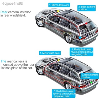 ✿✜卍กล้องมองหลังสำหรับกล้องติดรถยนต์ : Rear Camera 5 Pin กล้องหลังบันทึก กล้องถอย ยาว 5เมตร 5พิน พร้อมไฟ LED 4 ดวงกันน้ำไ