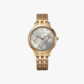 ภาพหน้าปกสินค้า[ประกันร้าน] CITIZEN นาฬิกาข้อมือผู้หญิง รุ่น ED8183-54A AQ Multi Function Quartz Silver Dial Rose Gold ที่เกี่ยวข้อง