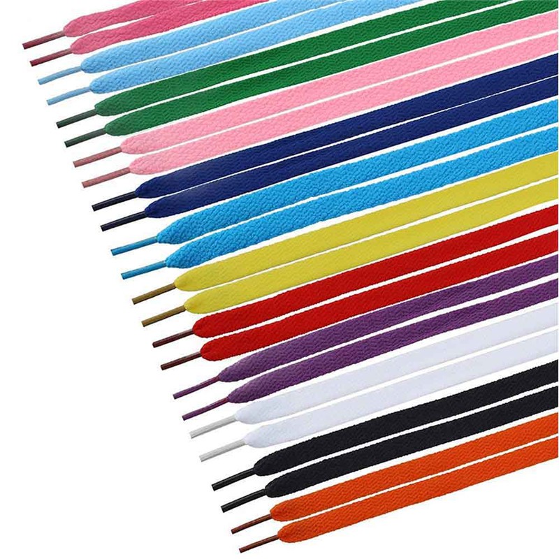 ภาพหน้าปกสินค้าเชือกผูกรองเท้า แบบแบน 1 คู่ มีให้เลือก 20 สี จากร้าน flytop.th บน Shopee