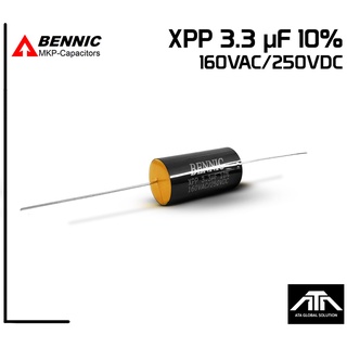 C XPP 3.3 µF 10% 160VAC250VDC BENNIC สีดำ c ใส่ลำโพง cเสียงแหลม คาปา เสียงแหลม ลำโพง C เสียงแหลม คอนเดนเซอร์ XPP 3.3 µF