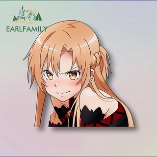 Earlfamily สติกเกอร์ไวนิล ลายกราฟฟิติ Asuna กันน้ํา 13 ซม. x 12.5 ซม. สําหรับติดตกแต่งรถยนต์ แล็ปท็อป หน้าต่าง