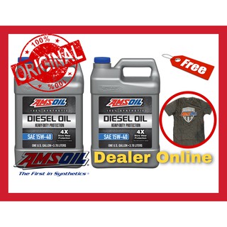 Amsoil Heavy Duty Diesel Oil 4X SAE 15w-40 น้ำมันเครื่องดีเซล สังเคราะห์แท้100%