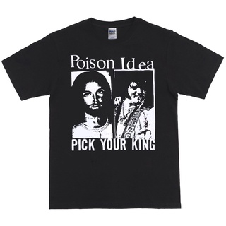 เสื้อยืดลําลอง ผ้าฝ้าย 100% แขนสั้น พิมพ์ลาย POISON IDEA Merchandise Death core สีดํา พลัสไซซ์ XS-XXXL ของขวัญวันเกิด สํ