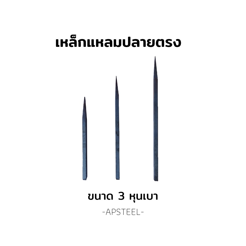 เหล็กแหลม-เหล็กศรแหลม-รั้วเหล็กแหลมกันขโมย-ขนาด-3-หุนเบา-ความยาว-10-15-20-25-30-ซม