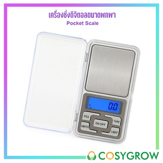 เครื่องชั่งขนาดพกพา ความละเอียด 0.01กรัม เครื่องชั่งน้ำหนักขนาดเล็ก Pocket Scale รับน้ำหนักได้ 500 กรัม