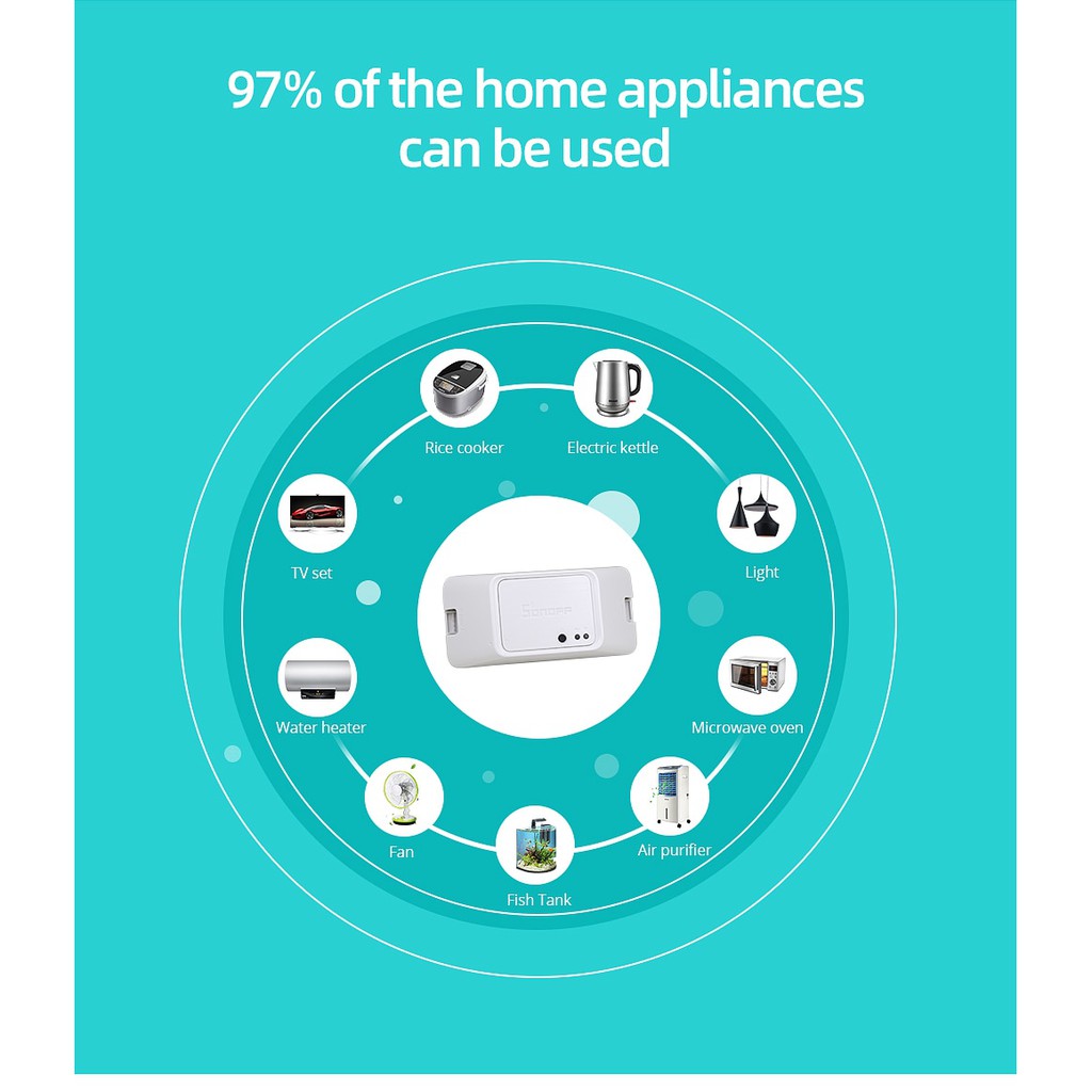 ภาพสินค้าSonoff Basic R2 - สวิตช์ Wi-Fi สามารถควบคุมเปิดปิด ตั้งเวลาผ่านสมาร์ทโฟน มีโหมด DIY จากร้าน nestmotion บน Shopee ภาพที่ 8