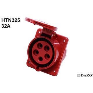 HTN325 ปลั๊กตัวเมียฝังเฉียง 3P+N+E 32A 400V IP44 6h